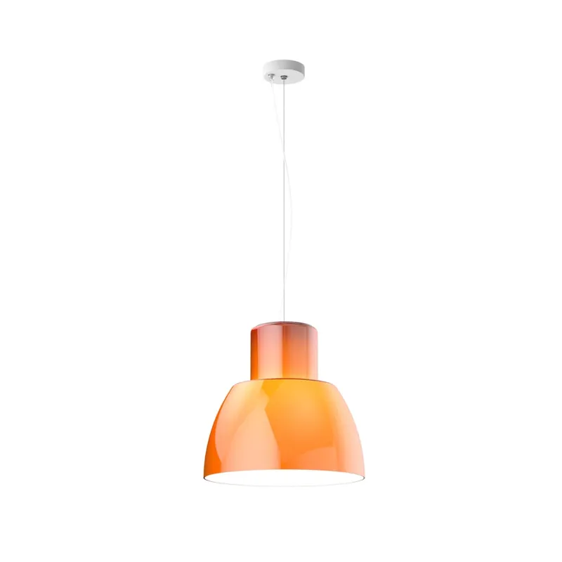 Nemo Lorosae, oranžové závěsné svítidlo se stínidlem ze skla, 1x60W E27, prům. 40cm Nejprodávanější