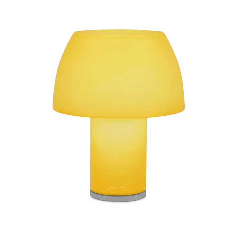 Nemo Lorosae, žlutá stolní lampička se stínidlem ze skla, USB-C, 3W LED 2700, výška 25cm, IP55 Ověřený