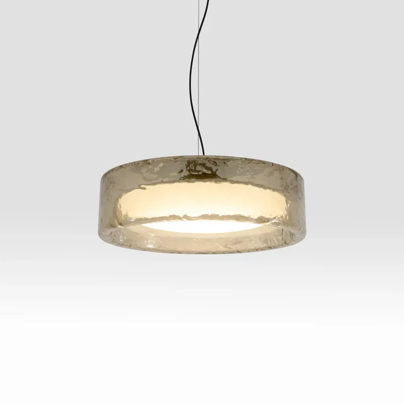 Novinka Marset Ringo 70, závěsné svítidlo ze světlekouřového skla, LED 26,8W 2700/3000/4000K, průměr 70cm, TRIAC