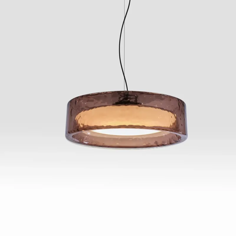Marset Ringo 70, závěsné svítidlo z růžového skla, LED 26,8W 2700/3000/4000K, průměr 70cm, TRIAC Akční Nabídka