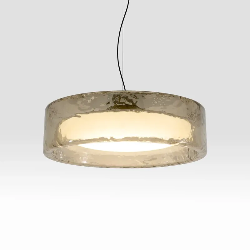 Sleva Marset Ringo 90, závěsné svítidlo ze světlekouřového skla, LED 49,7W 2700/3000/4000K, průměr 90cm, TRIAC