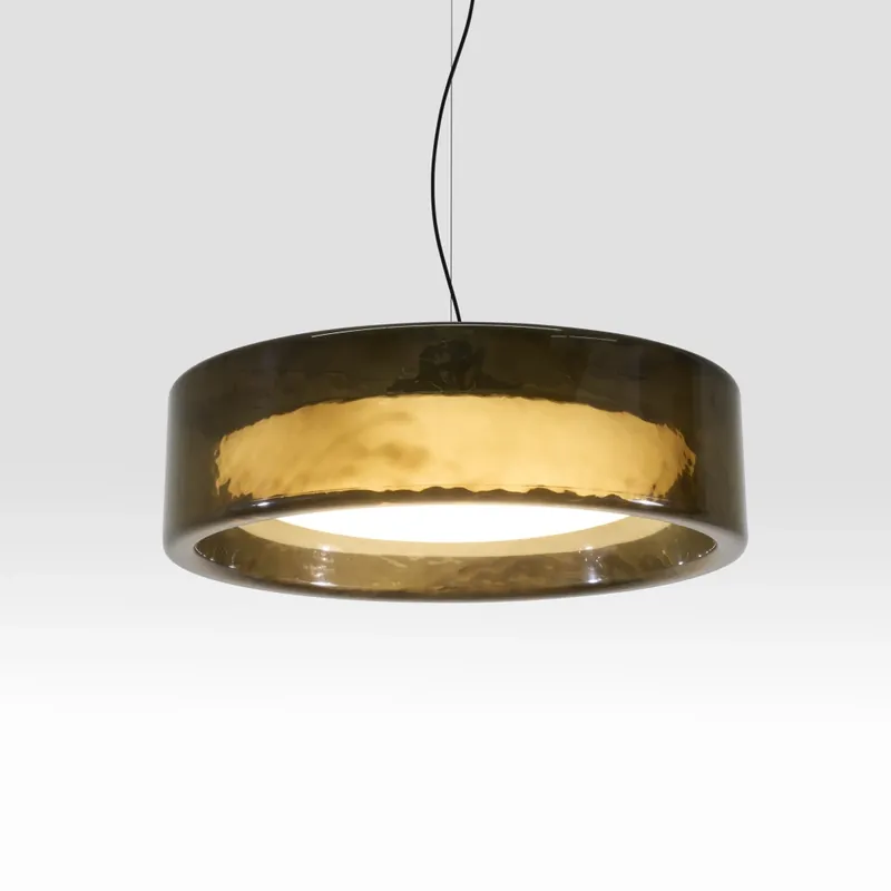 Sezónní Sleva Marset Ringo 90, závěsné svítidlo z kouřového skla, LED 49,7W 2700/3000/4000K, průměr 90cm, TRIAC