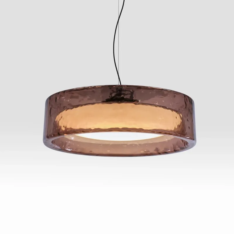 Nejlepší Cena Marset Ringo 90, závěsné svítidlo z růžového skla, LED 49,7W 2700/3000/4000K, průměr 90cm, TRIAC