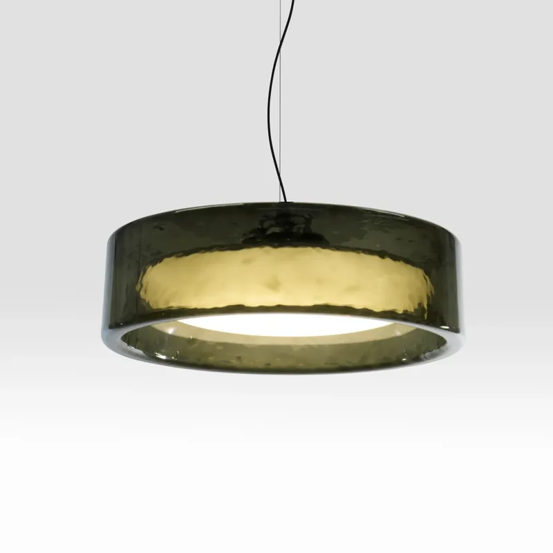 Marset Ringo 90, závěsné svítidlo ze zeleného skla, LED 49,7W 2700/3000/4000K, průměr 90cm, TRIAC Nejlepší Volba