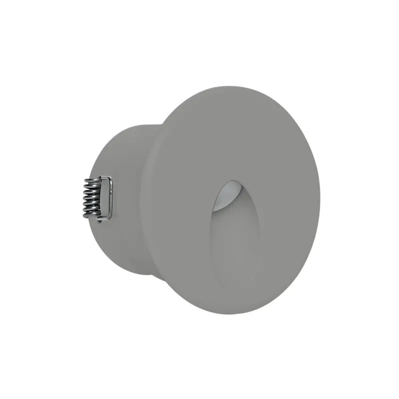 Linea Light Quara_R, šedé zápustné LED svítidlo do stěny, 1x2W 2200K, Ø6,2cm, IP65 Kup Teď