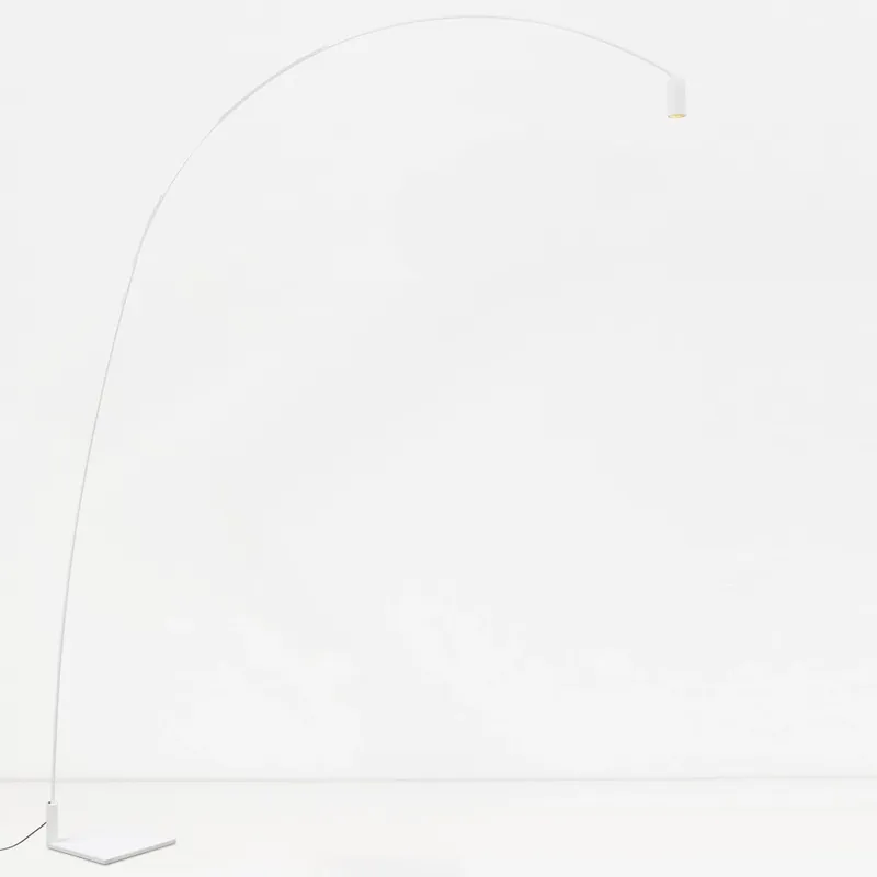 Nová Kolekce Nemo Fox, bílá designová stojací lampa, 15W LED 2700K stmívatelná, výška 225cm