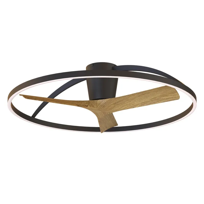 Top Prodej Mantra Nepal II, ventilátor se svítidlem a dálk. ovladačem, LED 44W 3000-5000K, černá/dřevěná, průměr 100cm