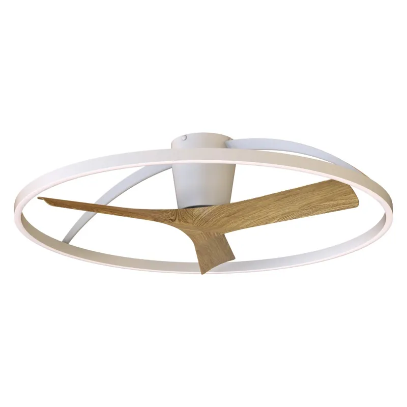 Mantra Nepal II, ventilátor se svítidlem a dálk. ovladačem, LED 44W 3000-5000K, bílá/dřevěná, průměr 100cm Vysoce Kvalitní