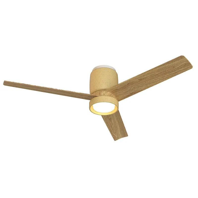 Mantra Ceramica, lopatkový ventilátor se svítidlem a dálk. ovladačem, LED 20W 3000-5000K, béžová/dřevěná, průměr 122cm Nejlepší Volba