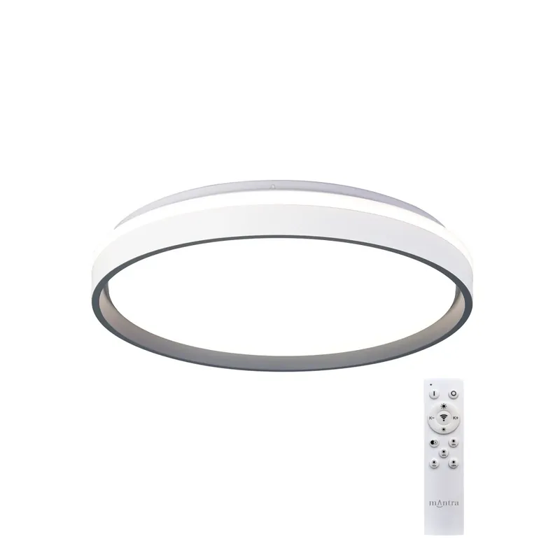 Mantra Verona II, stopní svítidlo s dálkovým ovladačem LED 55W 3000-5000K, šedá/bílá, průměr 50cm Cenový Hit