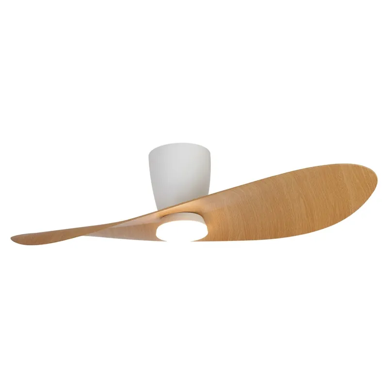Mantra Surfer, designový ventilátor se svítidlem a dálk.ovladačem, LED 18W 3000-5000K, bílá/dřevěná, průměr 112cm Výhodná Nabídka