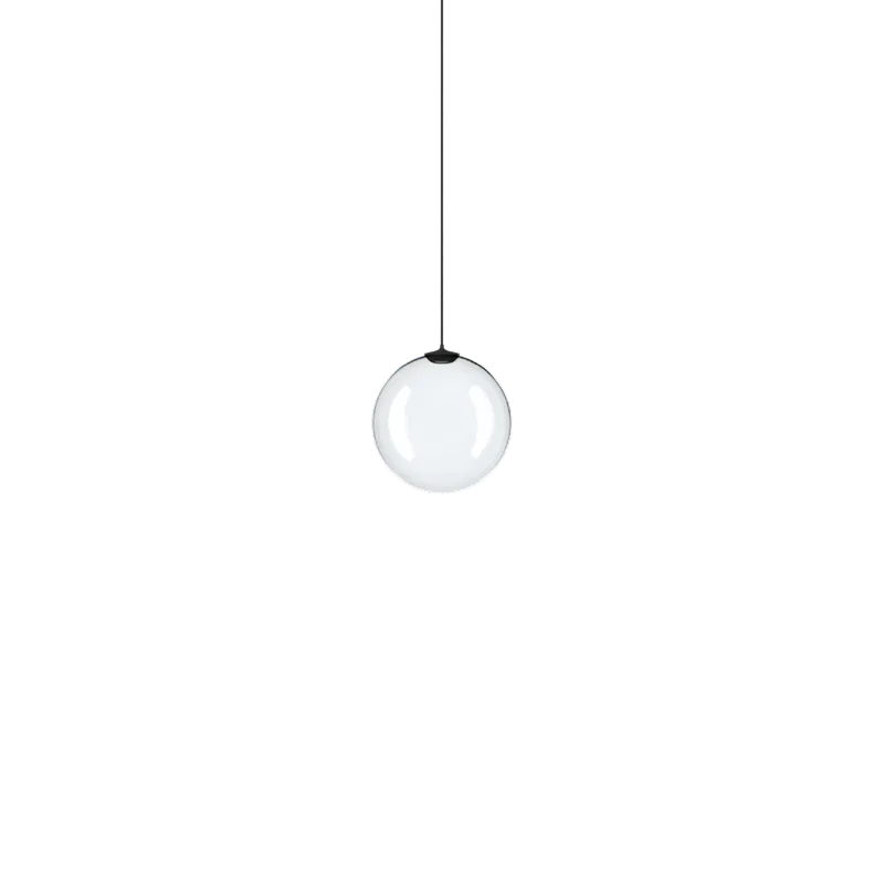 Zlevněný Lodes Random Solo 10, závěs z čirého foukaného skla/černý kabel, 1x3W LED 2700K, prům.10cm