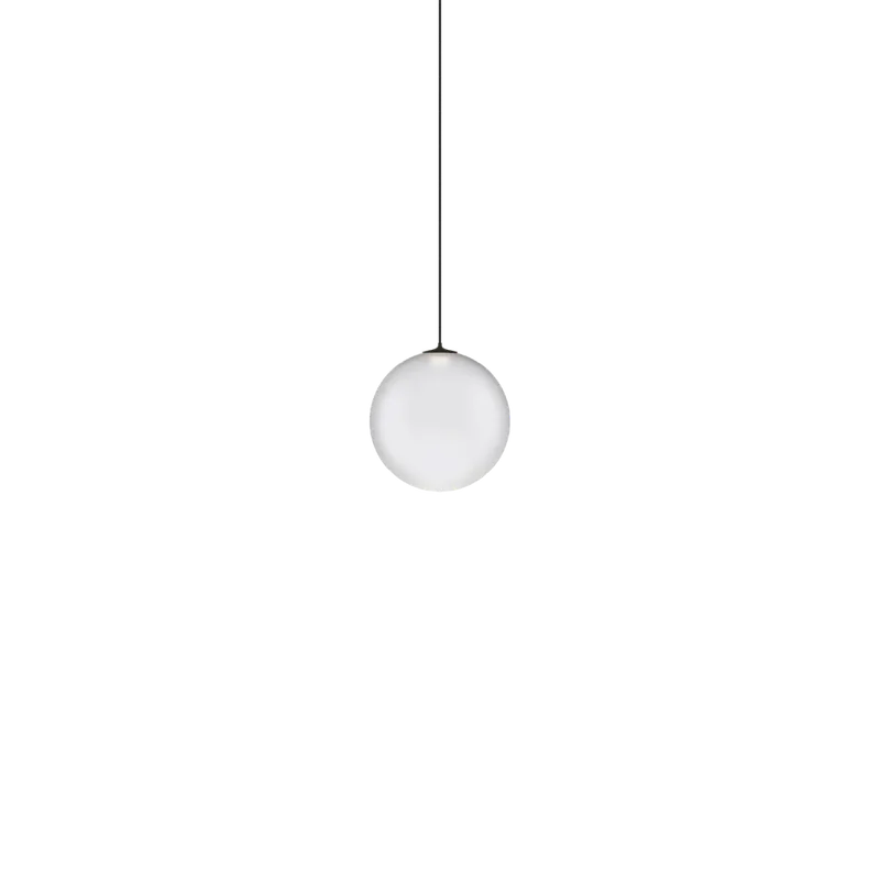 Lodes Random Solo 10, závěs z bílého foukaného skla/černý kabel, 1x3W LED 3000K, prům.10cm Levný