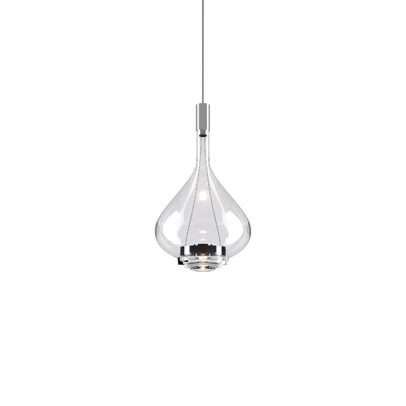 Lodes Sky-Fall Medium, závěsné svítidlo čiré sklo/chrom, 12W LED 2700K, prům. 22cm Hit Sezóny