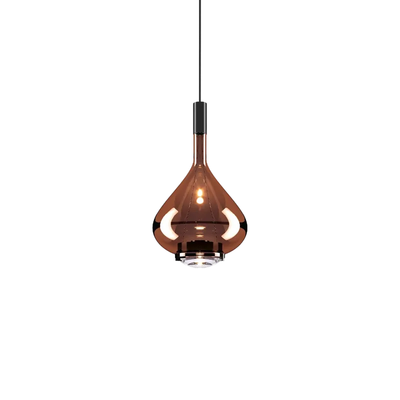 Lodes Sky-Fall Medium, závěsné svítidlo bronzové sklo/černá, 12W LED 2700K, prům. 22cm Cenově Výhodný