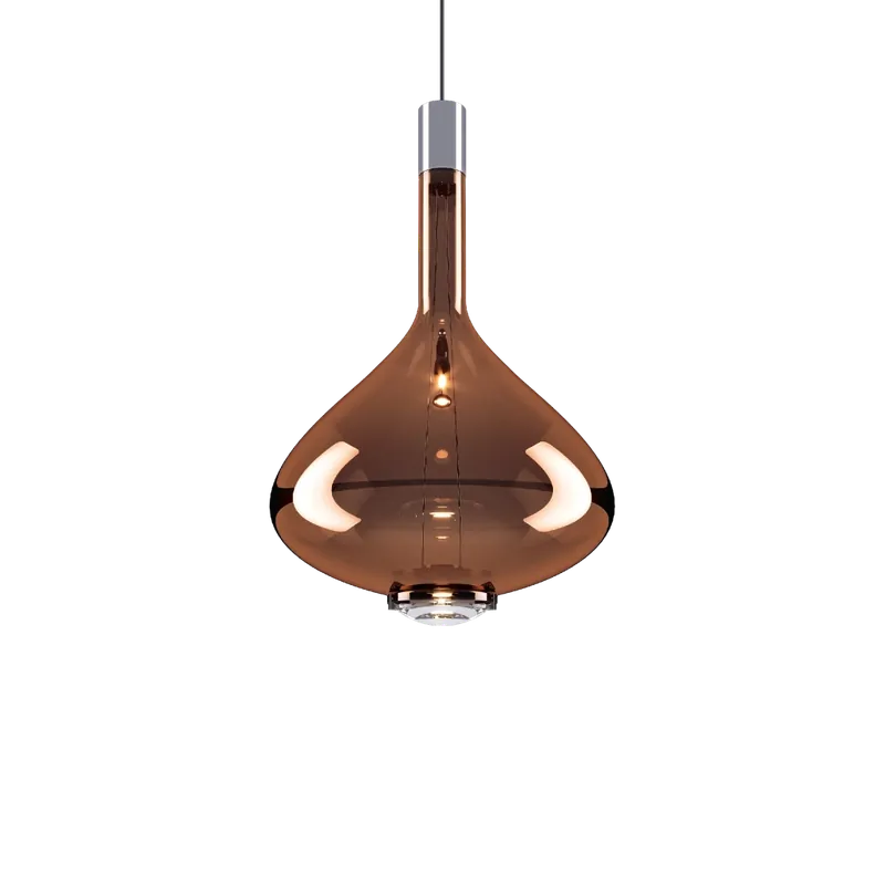 Lodes Sky-Fall Large, závěsné svítidlo bronzové sklo/chrom, 12W LED 2700K, prům. 36cm Finální Výprodej