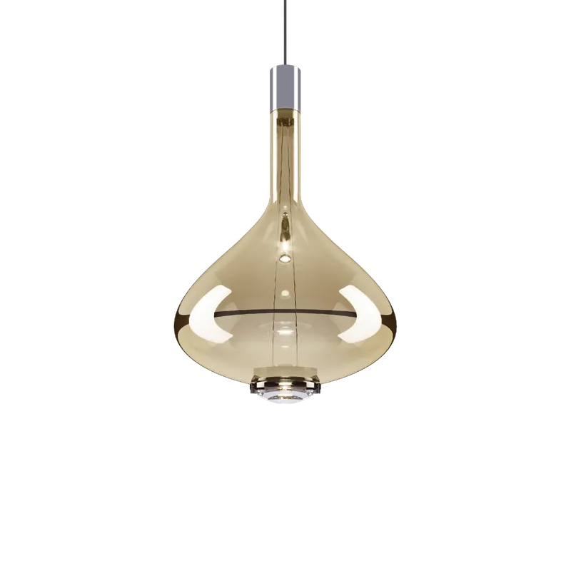 Originální Lodes Sky-Fall Large, závěsné svítidlo zlaté sklo/chrom, 12W LED 3000K, prům. 36cm