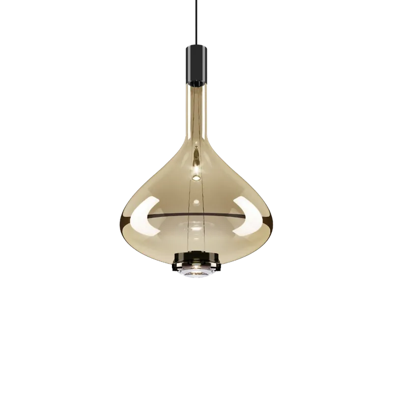 Lodes Sky-Fall Large, závěsné svítidlo zlaté sklo/černá, 12W LED 3000K, prům. 36cm Dokud Zásoby Vydrží