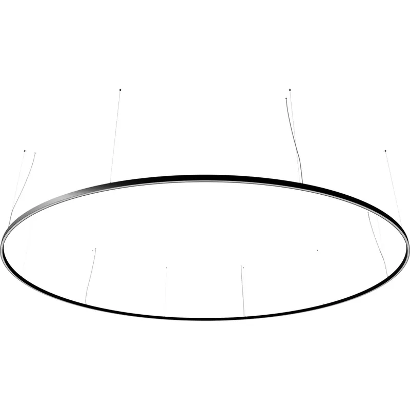 Vrácení Zdarma Ilti Zirkol Circle Downlight, černé kruhové závěsné svítidlo, 226W LED 2700K DALI/PUSH, Ø500cm