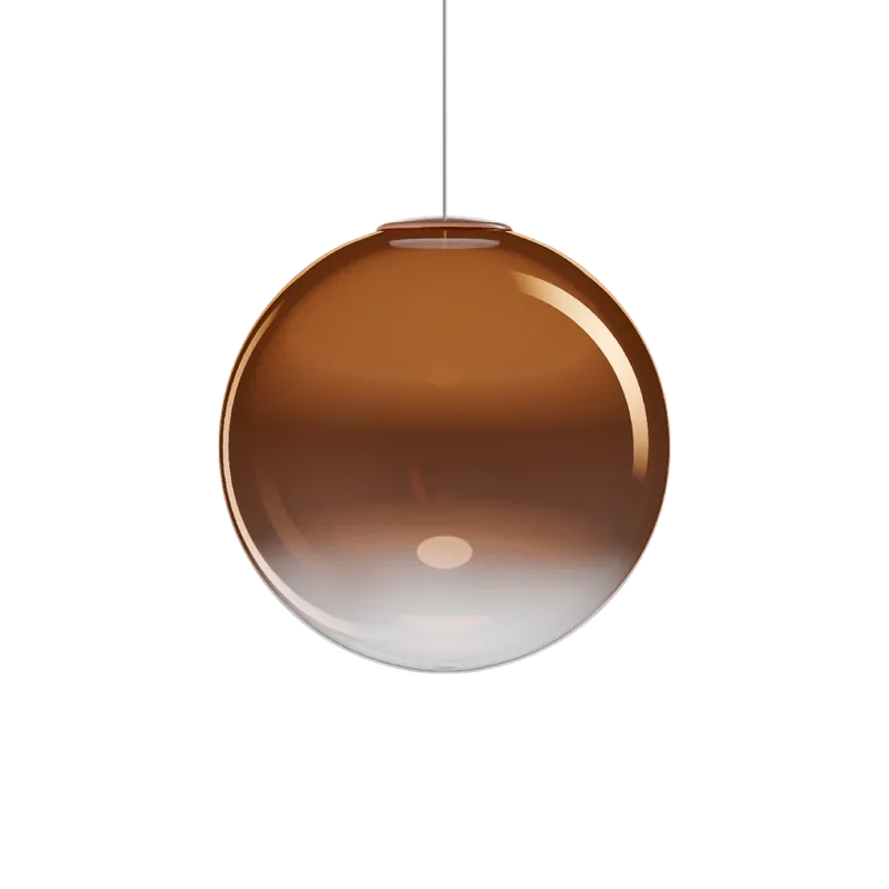 Kup Teď Lodes Non Random 38, závěs z bronzového foukaného skla, 1x7W LED 2200/2700/3000K, prům.38cm