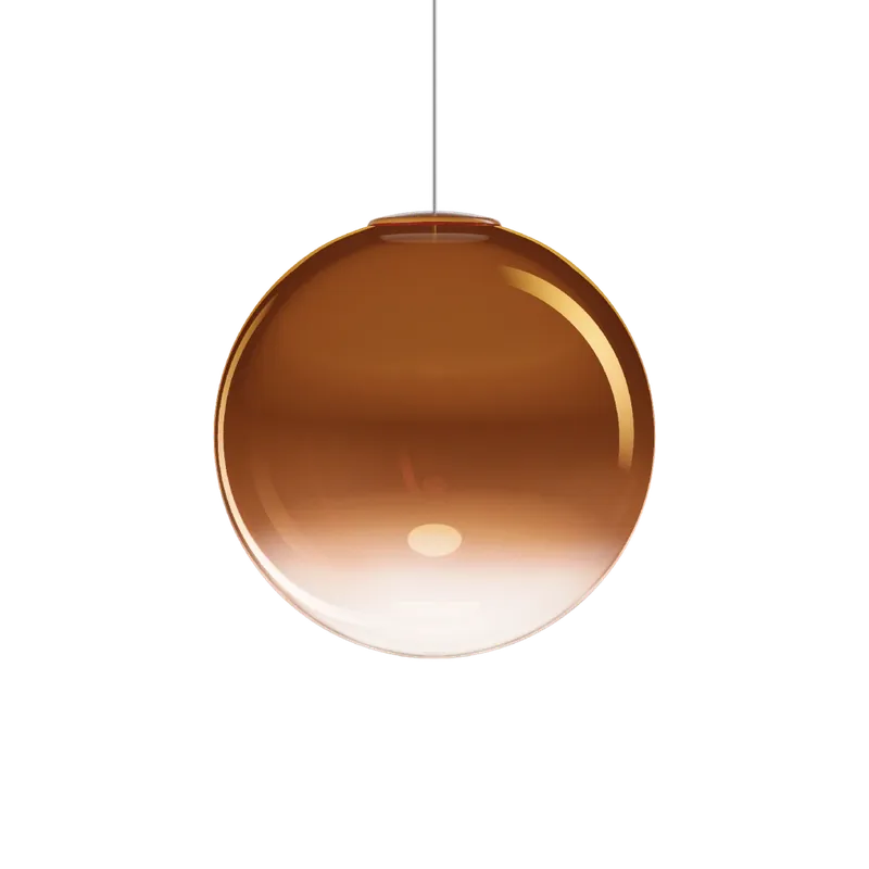 Lodes Non Random 38, závěs z oranžového foukaného skla, 1x7W LED 2200/2700/3000K, prům.38cm Rychlé Dodání