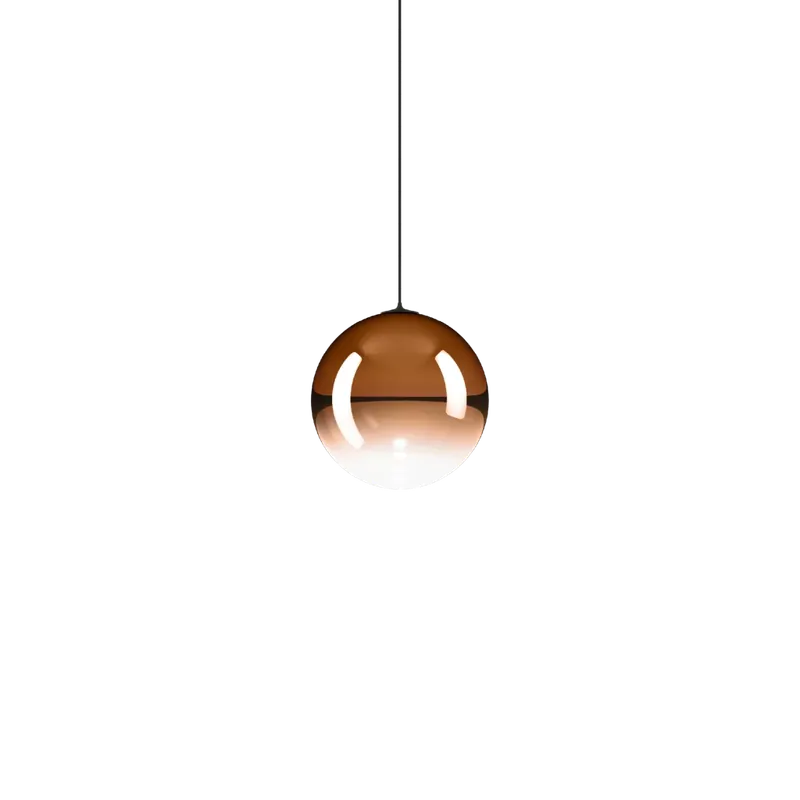 Horká Nabídka Lodes Random Solo 14, závěs z oranžového foukaného skla/černý kabel, 1x1W LED 2700K, prům.14cm