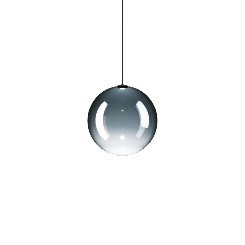 Lodes Random Solo 18, závěs z azurově modrého foukaného skla/černý kabel, 1x1W LED 2700K, prům.18cm Levný