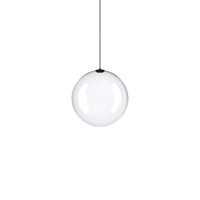 Originální Lodes Random Solo 18, závěs z čirého foukaného skla/černý kabel, 1x1W LED 2700K, prům.18cm