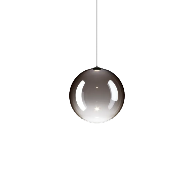 Lodes Random Solo 18, závěs z kouřového foukaného skla/černý kabel, 1x1W LED 2700K, prům.18cm Vrácení Zdarma