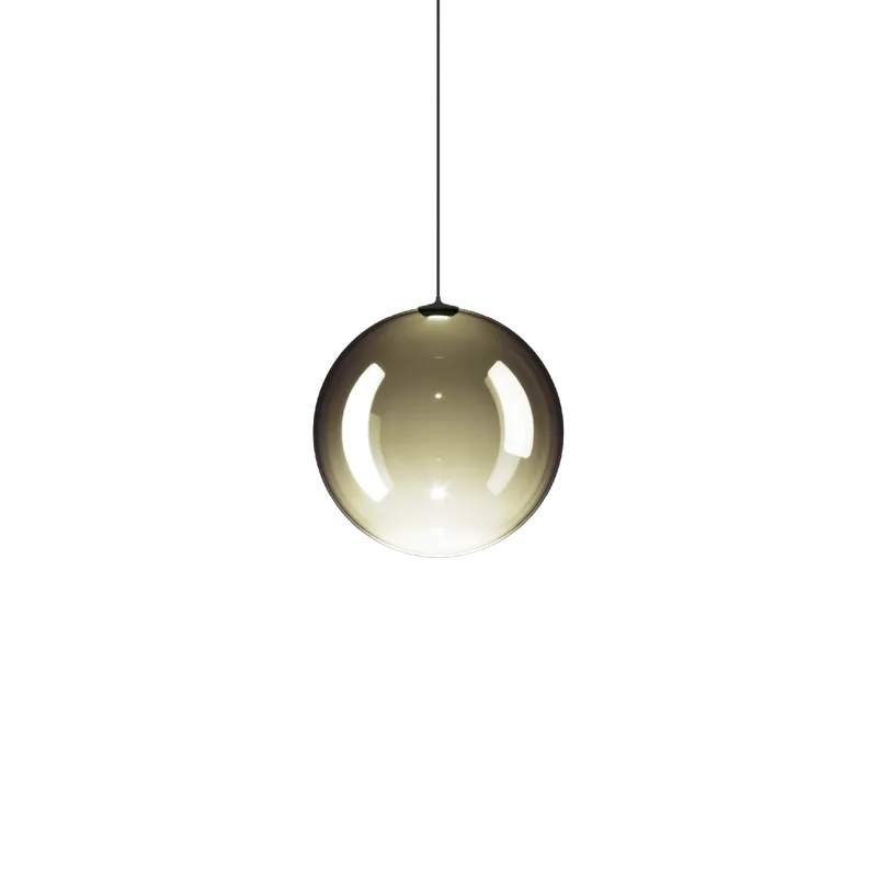 Lodes Random Solo 18, závěs ze zlatozeleného foukaného skla/černý kabel, 1x1W LED 3000K, prům.18cm Tovární Cena