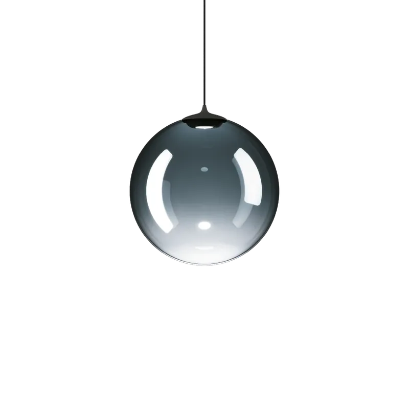 Výhodná Nabídka Lodes Random Solo 23, závěs z azurově modrého foukaného skla/černý kabel, 1x3W LED 3000K, prům.23cm
