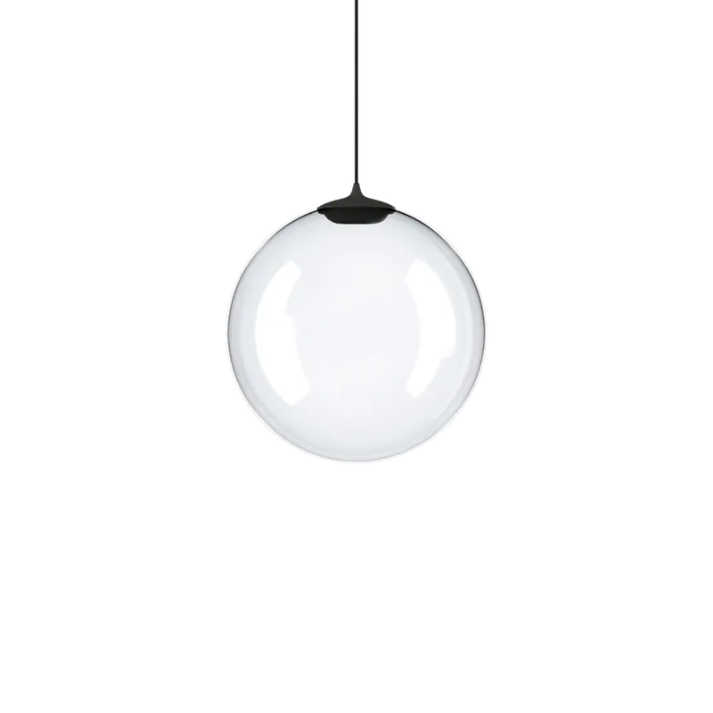 Objednat Nyní Lodes Random Solo 23, závěs z čirého foukaného skla/černý kabel, 1x3W LED 2700K, prům.23cm