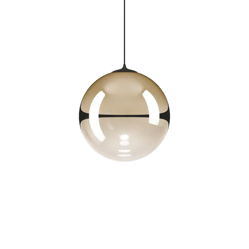 Lodes Random Solo 23, závěs ze světle zlatého foukaného skla/černý kabel, 1x3W LED 3000K, prům.23cm Vrácení Zdarma