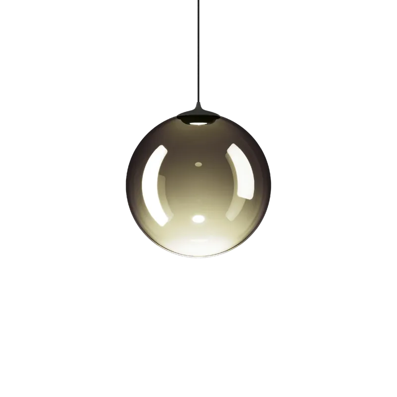 Vrácení Zdarma Lodes Random Solo 23, závěs ze zlatozeleného foukaného skla/černý kabel, 1x3W LED 2700K, prům.23cm