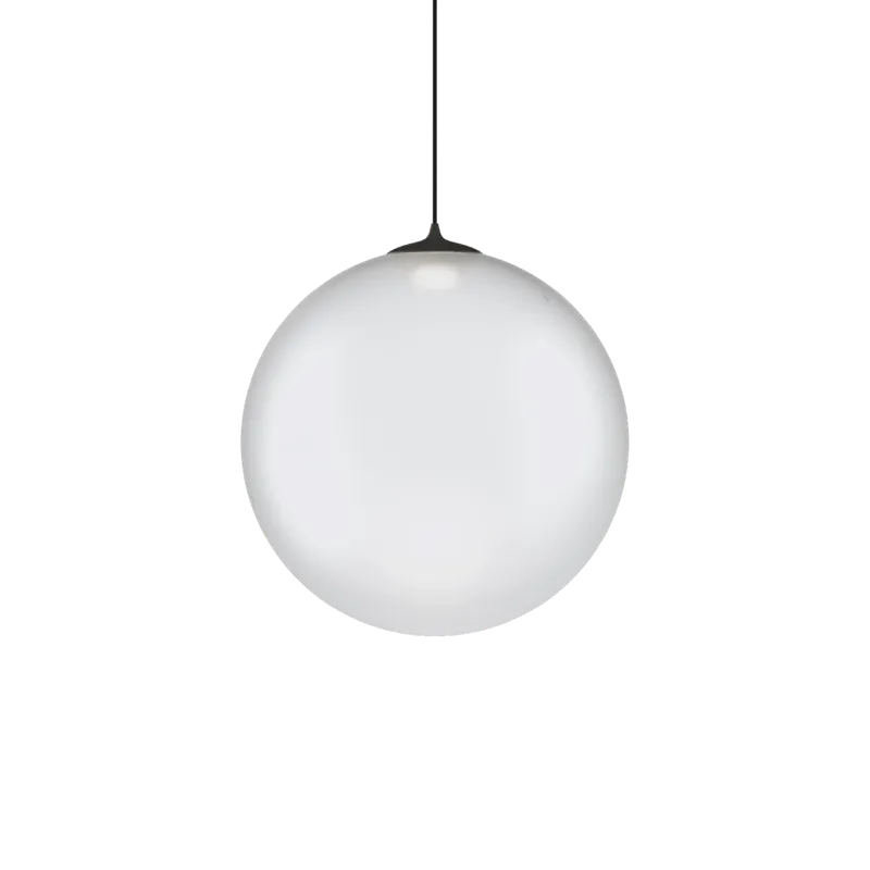 Lodes Random Solo 28, závěs z bílého foukaného skla/černý kabel, 1x3W LED 3000K, prům.28cm Autentický