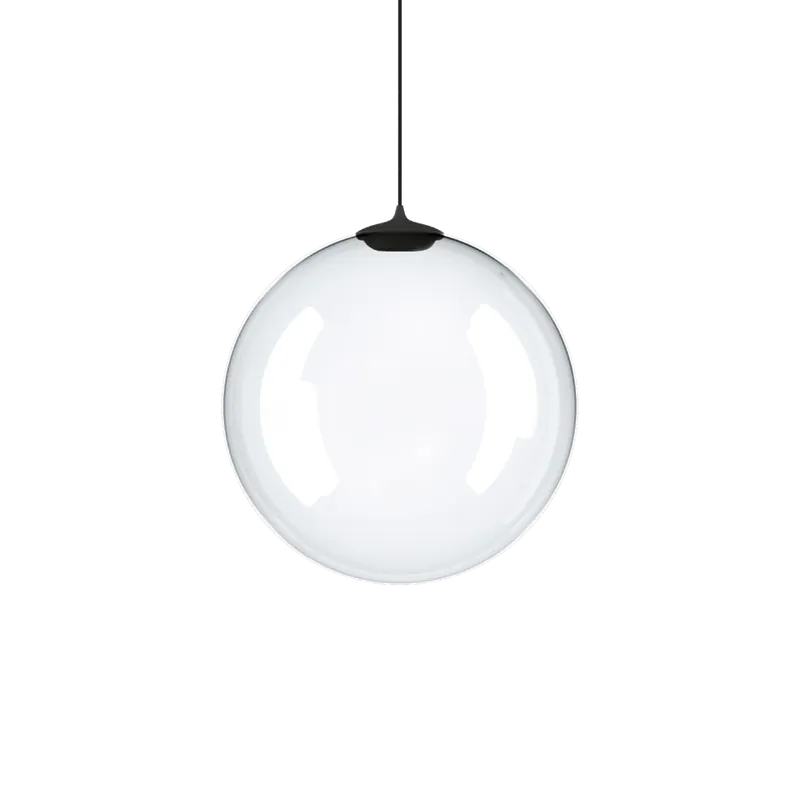 Jen Po Omezenou Doba Lodes Random Solo 28, závěs z čirého foukaného skla/černý kabel, 1x3W LED 2700K, prům.28cm