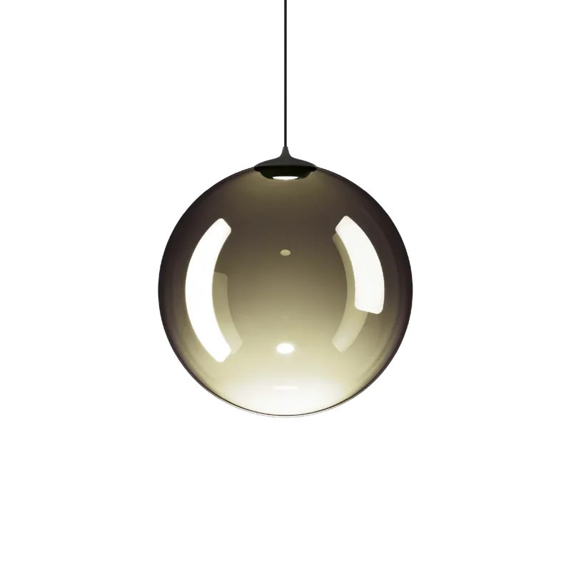 Časově Omezené Lodes Random Solo 28, závěs ze zlatozeleného foukaného skla/černý kabel, 1x3W LED 2700K, prům.28cm