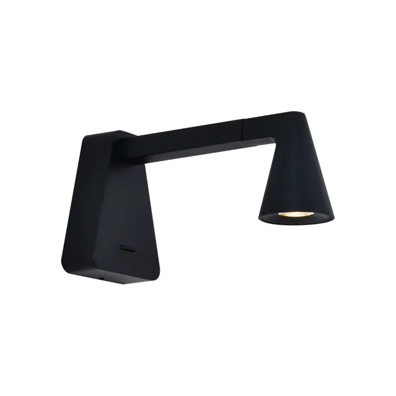 Mantra Africa, černé nástěnné svítidlo s vypínačem LED 5W, 3000K, 10 x 19cm Must-Have