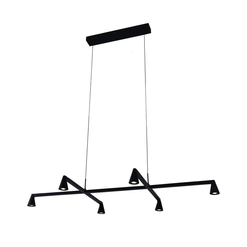 Levný Mantra Africa, černé závěsné svítidlo 6xLED 5W, 3000K, 110 x 58cm