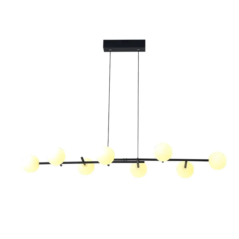 Mantra Cellar, černé závěsné svítidlo se skleněnými koulemi 8xG4, 5W 3000K, 116 x 40cm Nejprodávanější
