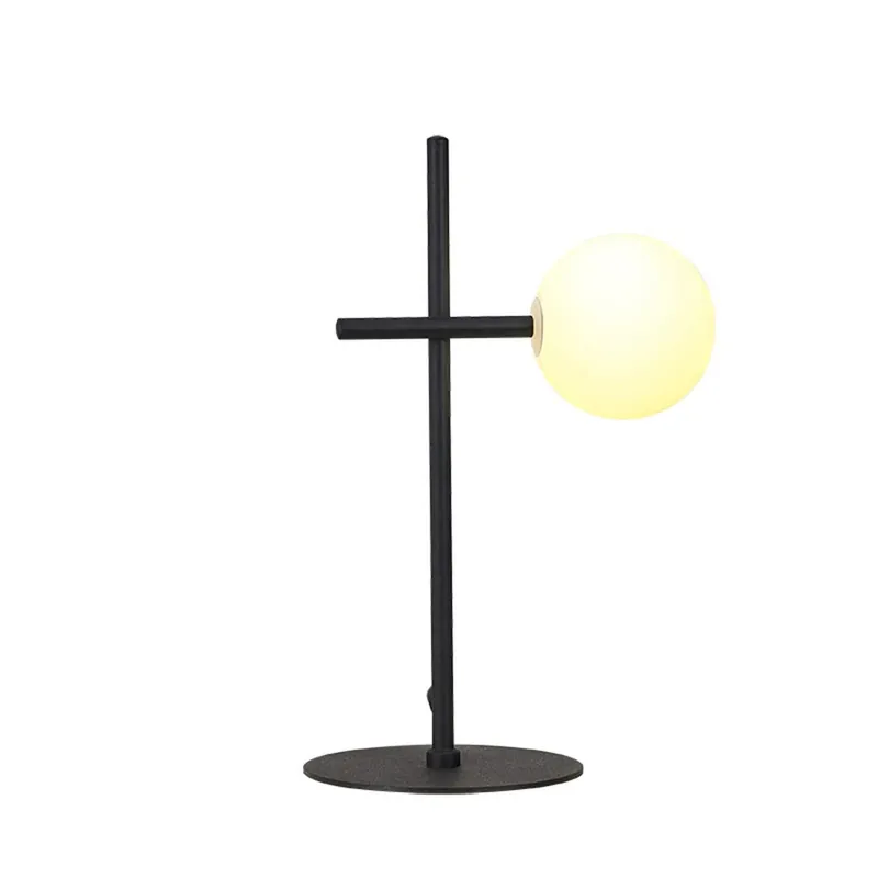 Tovární Cena Mantra Cellar, černá stolní lampa se skleněnou koulí 1xG4, 5W 3000K, výška 34cm