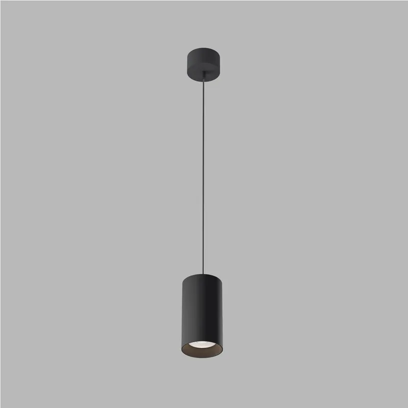 Značkový LED2 Tiny II L Z, černé závěsné svítidlo, 8W 3000K/3500K/4000K DALI/PUSH, Ø 7,5cm, výška 13,4cm