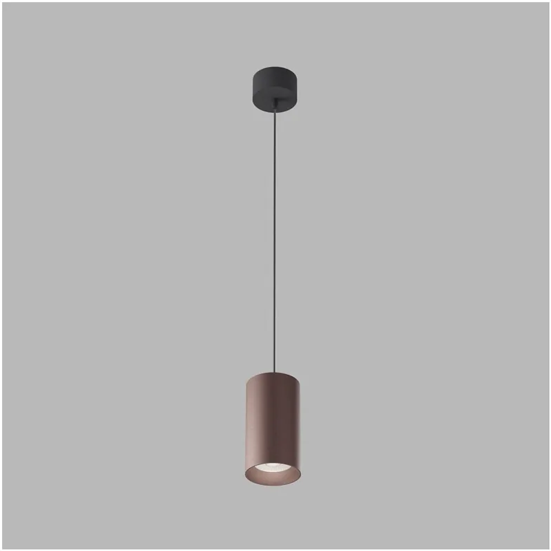 Ihned K Objednání LED2 Tiny II L Z, hnědé závěsné svítidlo, 8W 2700K TRIAC, Ø 7,5cm, výška 13,4cm