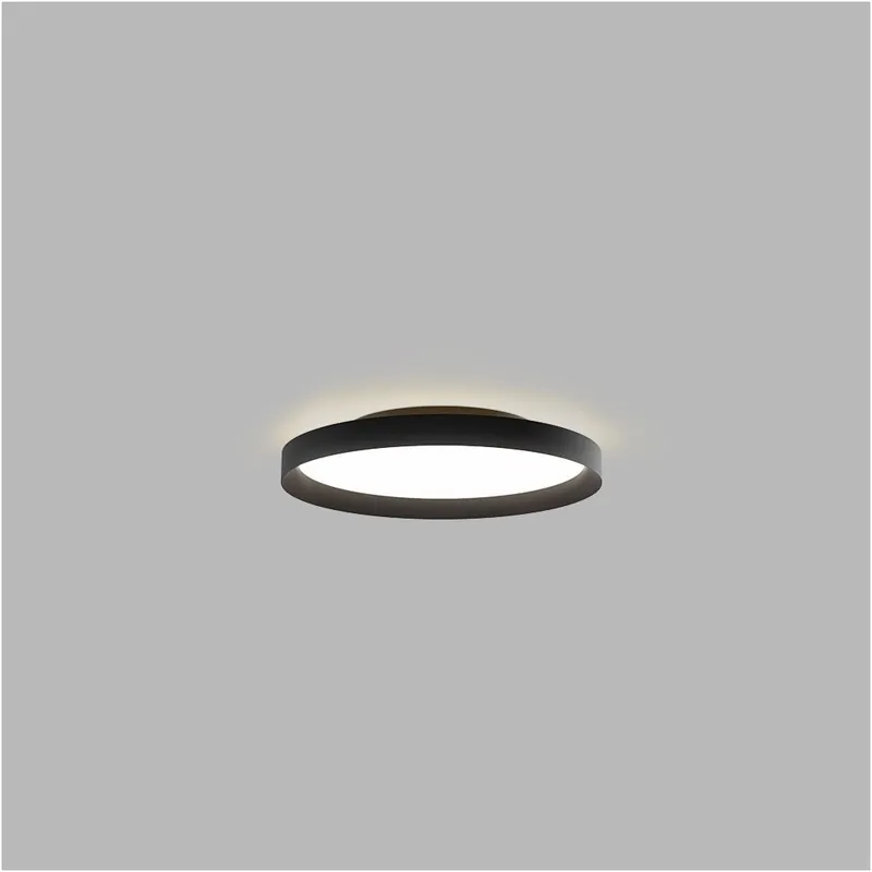 Ověřený LED2 Moon 40, černé stropní svítidlo, 30W+6W LED 2700K/3000K/4000K TRIAK, Ø40cm