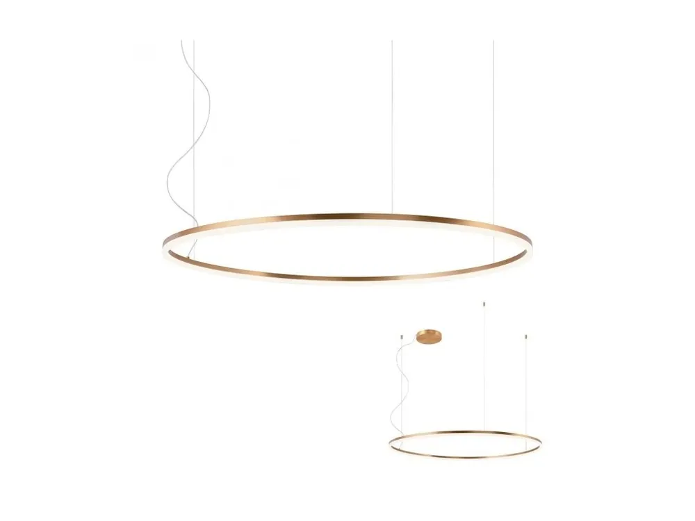Omezená Nabídka Redo Group Orbit, Závěsné svítidlo 120cm, Bronzová 84W 3000K/4000K