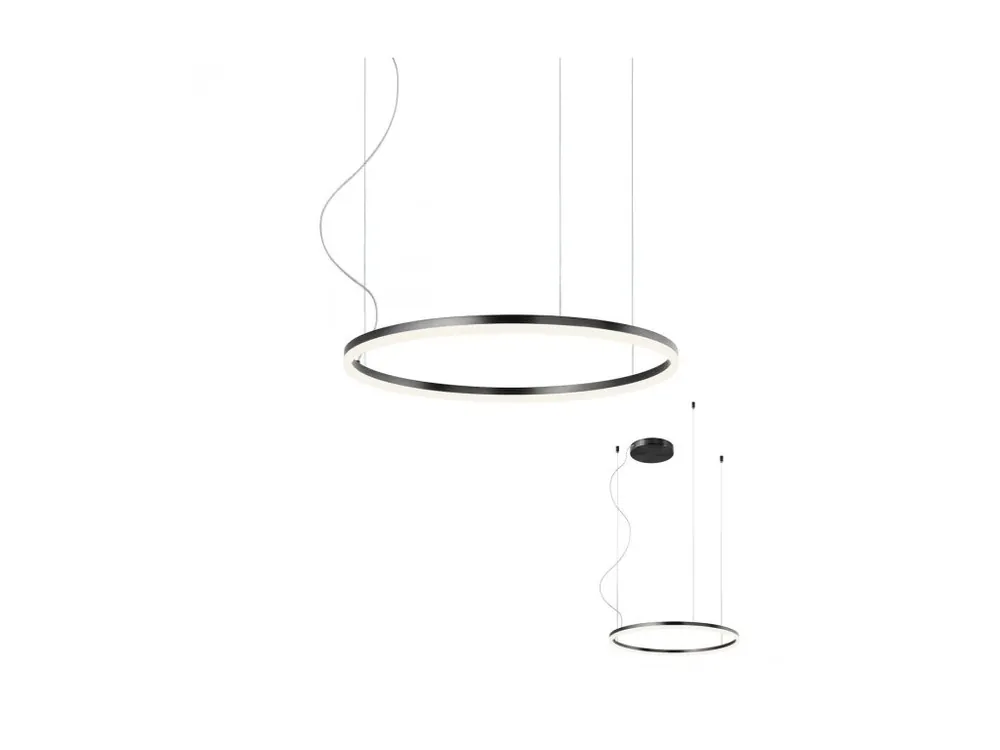 Horká Nabídka Redo Group Orbit, Závěsné svítidlo 60cm, Černá 42W 3000K/4000K