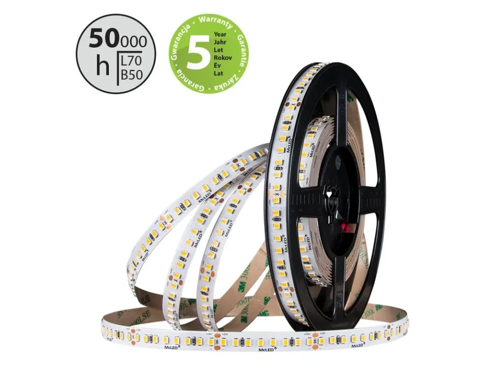 Koupit Online LED pásek SMD2835 WW, 160LED/m, 9W/m, DC 24V, 1100lm/m, CRI90, IP20, 10mm, 5m