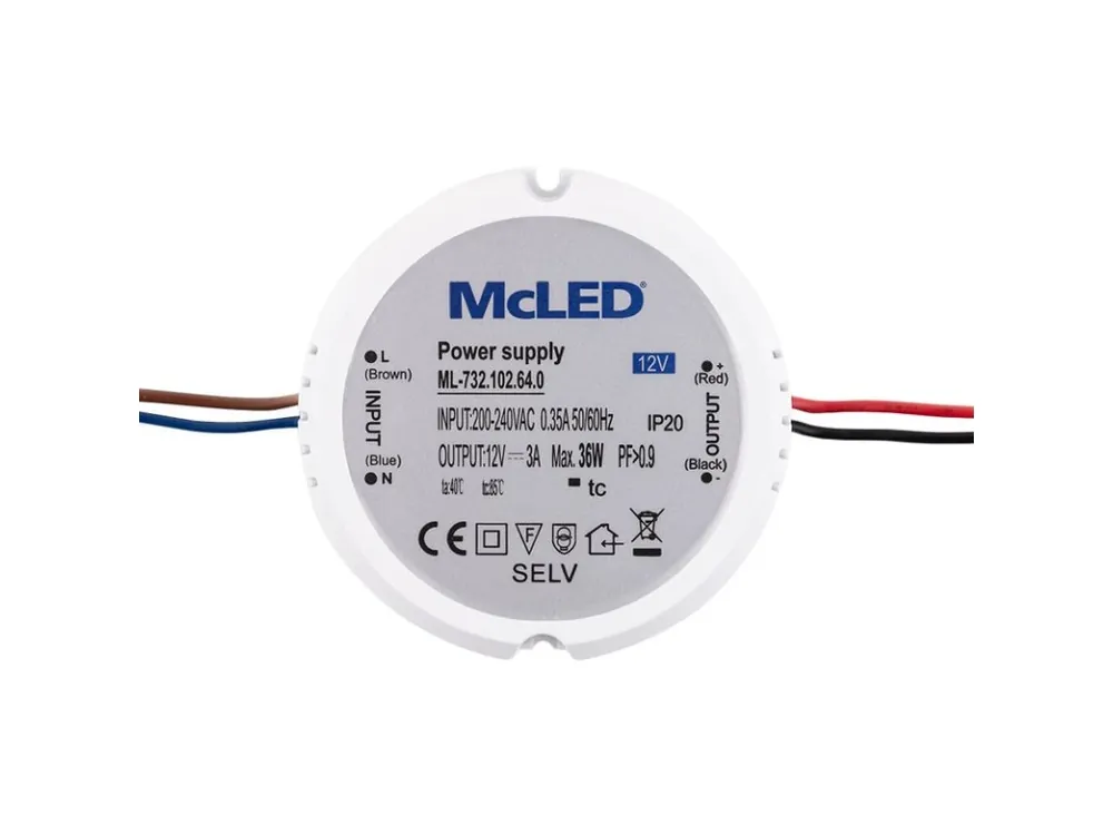 Napájecí zdroj 36W, DC12V/3A, IP20, do elektroinstalační krabice Objednat Nyní
