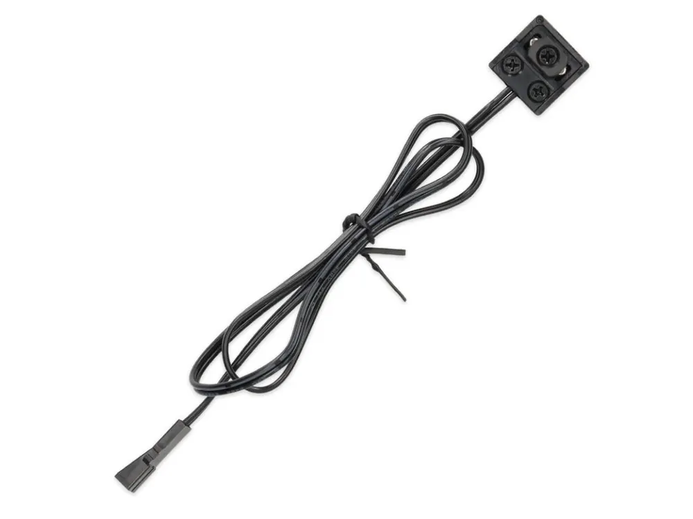 Sleva Konektor pro DC lištu s výstupním konektorem L815 (zásuvkou), max. 3A, černá barva, vč. kabelu AWG20 - 0,6m