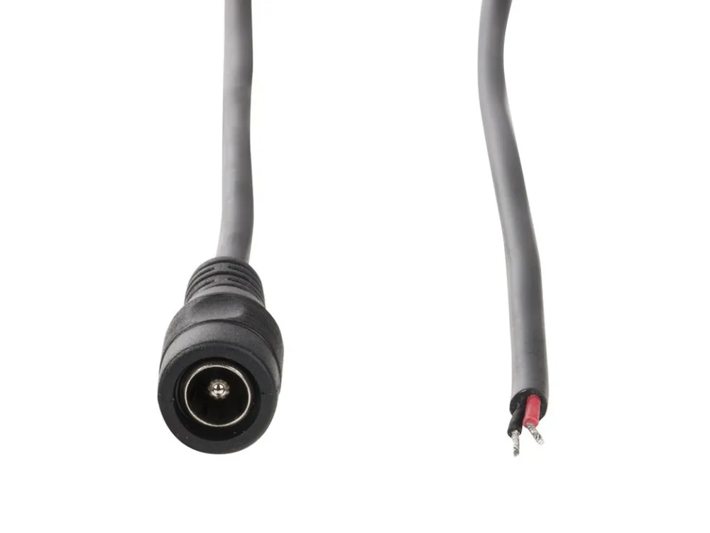 Power konektor – zásuvka, volný konec (AWG 22/0,34 mm2), černý, max. 3 A, délka 3 m Vrácení Zdarma